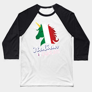 Italian & Fabulous Unicorn Baseball T-Shirt